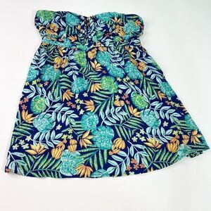 Modcloth Halter Dress Women's 1X  Hawaiian Flowy Backless Convertible Beachy New